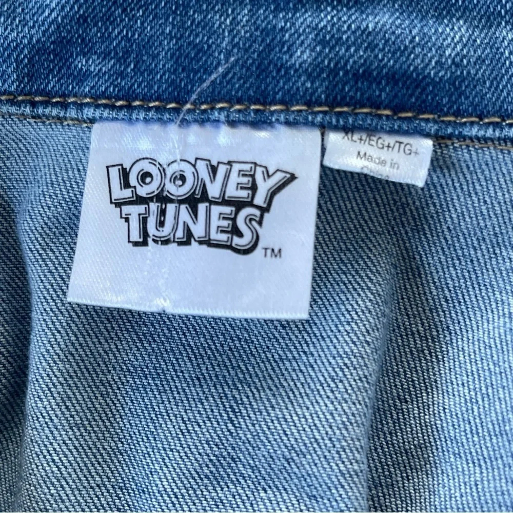 Girls Looney Tunes Tweety Bird Denim Basic Jacket Blue XL 14-16